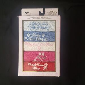 LoveShackFancy Holiday Lace Panties Set - Blue, White, Pink, Red